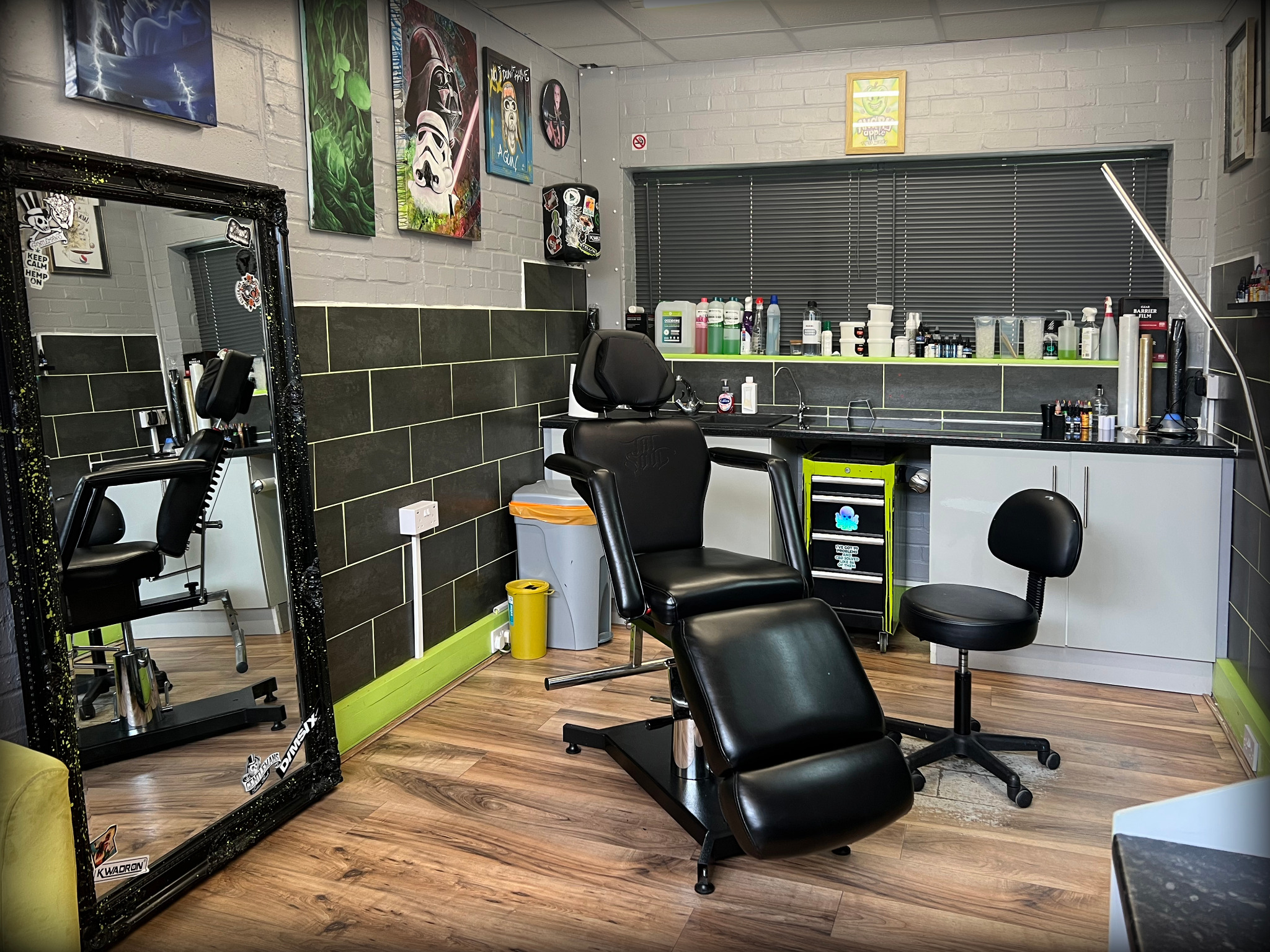 Inside Angry Apple Tattoo Studio in Bracknell